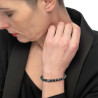 Bracciale unisex Marlù 33BR0030-N sfere in onice nera e pietra lavica
