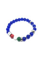 Bracciale Basile Unisex con Perle Ematite, Bandiera Italia Taglia M 19/20cm