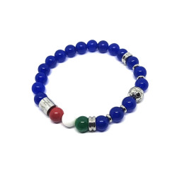 copy of Bracciale Basile Unisex con Perle Ematite, Bandiera Italia