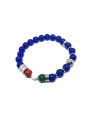 Bracciale Basile Unisex con Perle Ematite, Bandiera Italia Taglia M 19/20cm