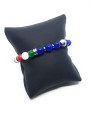 Bracciale Basile Unisex con Perle Ematite, Bandiera Italia Taglia M 19/20cm