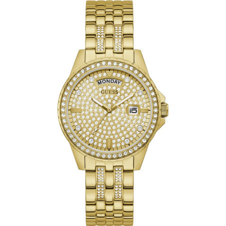 Orologio Solo Tempo Donna Guess Lady Comet GW0254L2 Dorato Oro con Zirconi 38 mm