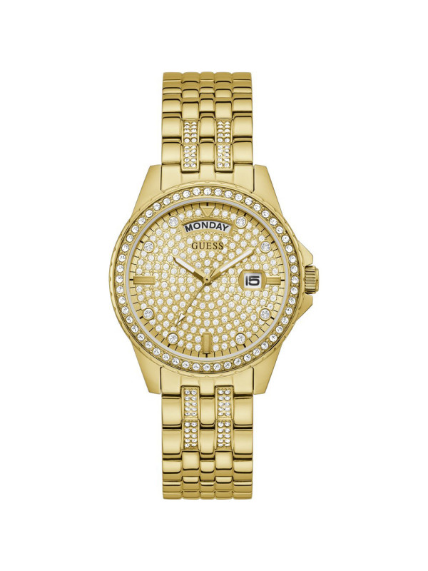 Orologio Solo Tempo Donna Guess Lady Comet GW0254L2 Dorato Oro con Zirconi