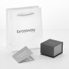 Mono Orecchino Brosway Ink BIK121 in Acciaio Pvd Oro con Cristalli Neri