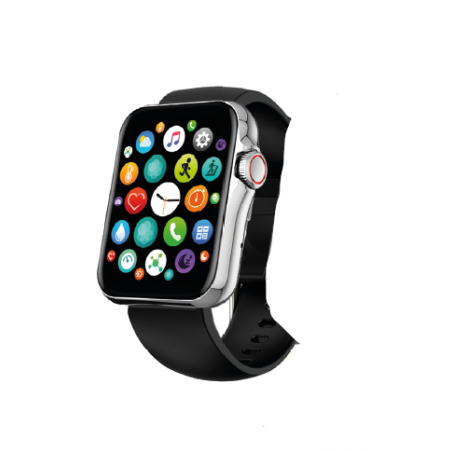 Orologio Smartwatch Unisex Smarty 2.0 SW028H01 Cassa Acciaio Cinturino Silicone Nero