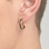 Mono Orecchino Brosway Ink BIK121 in Acciaio Pvd Oro con Cristalli Neri