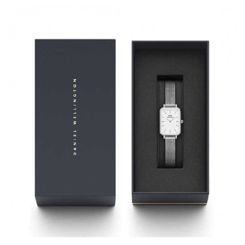 Orologio Solo Tempo Donna Daniel Wellington DW00100438 Quadro in Acciaio Silver