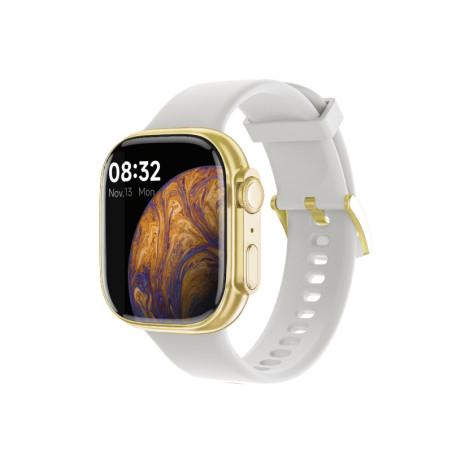 Orologio Smartwatch Donna Smarty 2.0 SW071F Display Amoled Cassa Acciaio Oro e Cinturino Silicone Grigio Chiaro