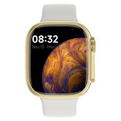 Orologio Smartwatch Donna Smarty 2.0 SW071F Display Amoled Cassa Acciaio Oro e Cinturino Silicone Grigio Chiaro