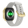 Orologio Smartwatch Donna Smarty 2.0 SW071F Display Amoled Cassa Acciaio Oro e Cinturino Silicone Grigio Chiaro