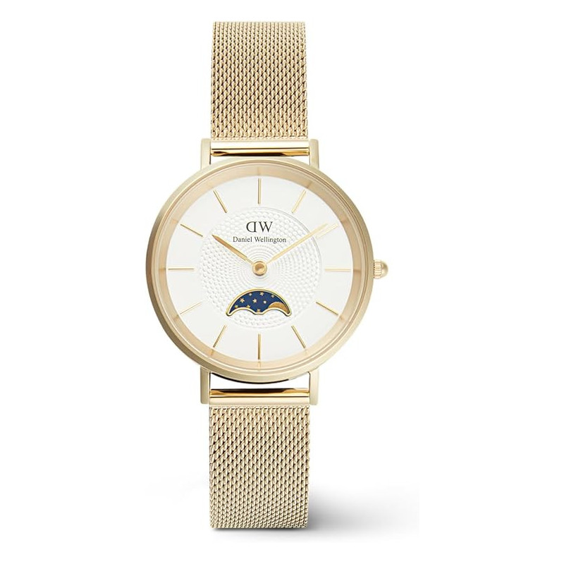 Orologio Donna Daniel Wellington Petite Lune Acciaio Dorato Fasi Lunari DW00100771 Oro 32mm Orologio Donna Daniel Wellington Petite Lune Acciaio Dorato Fasi Lunari DW00100771 Oro 32mm