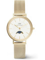 Orologio Donna Daniel Wellington Petite Lune Acciaio Dorato Fasi Lunari DW00100771 Oro 32mm