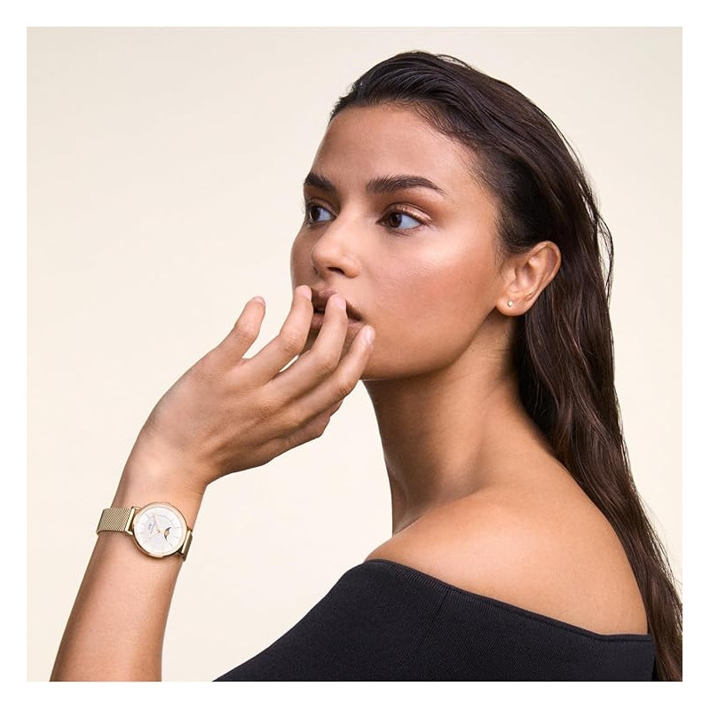 Orologio Donna Daniel Wellington Petite Lune Acciaio Dorato Fasi Lunari DW00100771 Oro 32mm