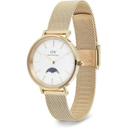 Orologio Donna Daniel Wellington Petite Lune Acciaio Dorato Fasi Lunari DW00100771 Oro 32mm