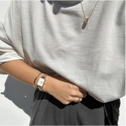 Orologio Solo Tempo Donna Daniel Wellington DW00100556 Quadro in Acciaio Pvd Or Giallo