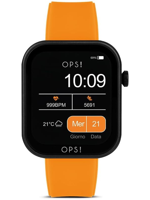 Orologio Donna Smartwatch Ops Objects Active Call ‎OPSSW-34 Silicone Arancione
