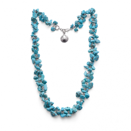 Collana Donna Maria Cristina Sterling G4243 ELba in Argento 925% e Aulite Celeste
