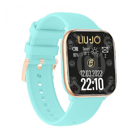 Orologio Smartwatch Donna Liujo Voice Rainbow SWLJ155 In Silicone Acquamamarine Amoled