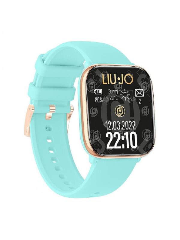 Orologio Smartwatch Donna Liujo Voice Rainbow SWLJ155 In Silicone Acquamamarine Amoled