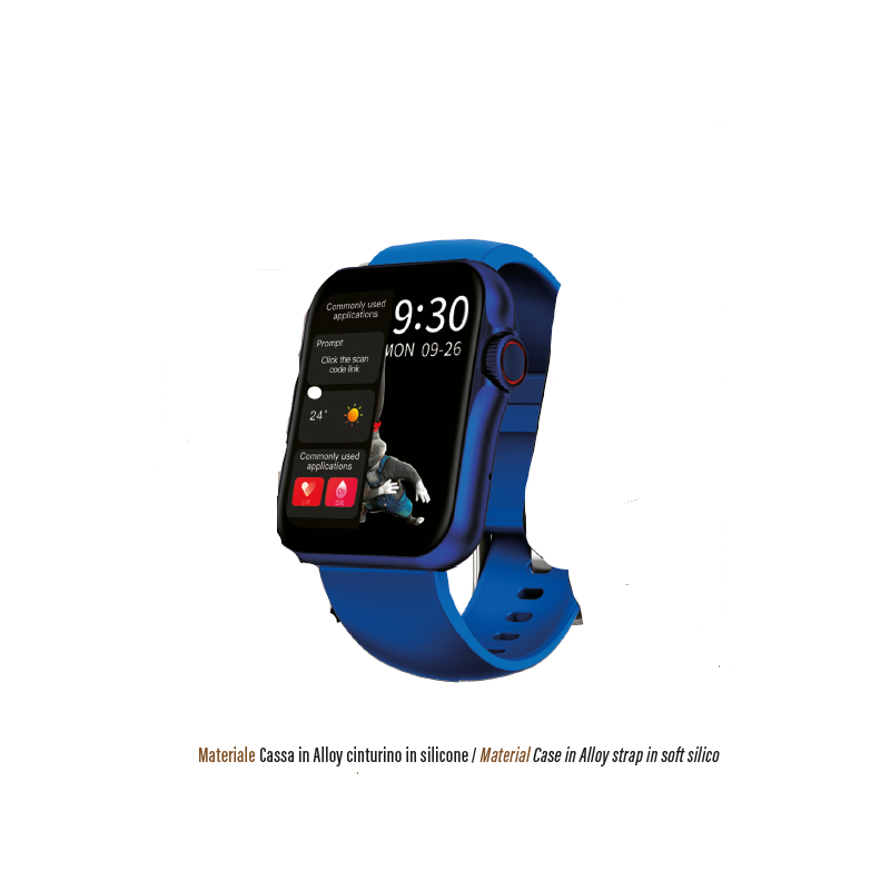 Orologio Smartwatch Unisex Smarty 2.0 SW028H04 Cassa Acciaio Cinturino Silicone Blu Orologio Smartwatch Unisex Smarty 2.0 SW028H04 Cassa Acciaio Cinturino Silicone Blu