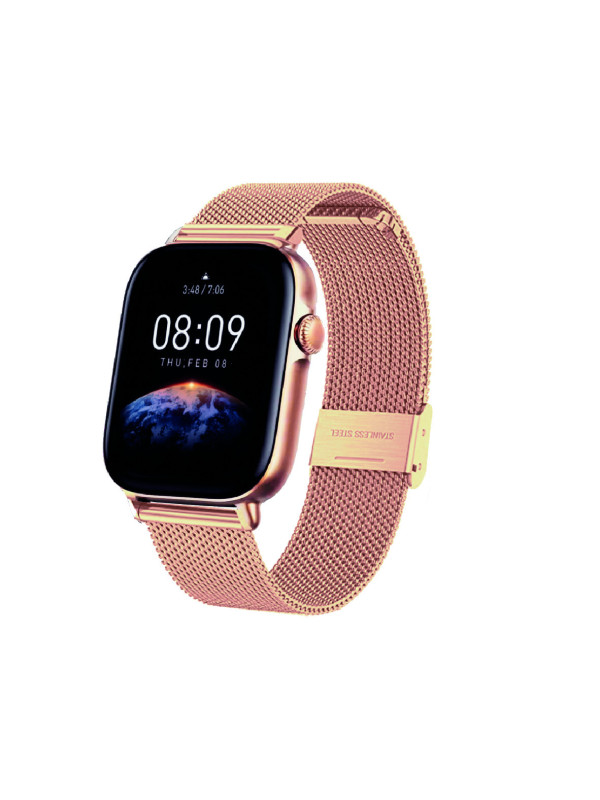 Orologio Smartwatch Unisex Smarty 2.0 SW028H07 Cassa Acciaio Rosè Cinturino Silicone Rosa