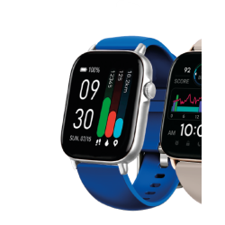 Orologio Smartwatch Unisex Smarty 2.0 SW035M04A Cassa Silver e Cinturino Silicone Blu