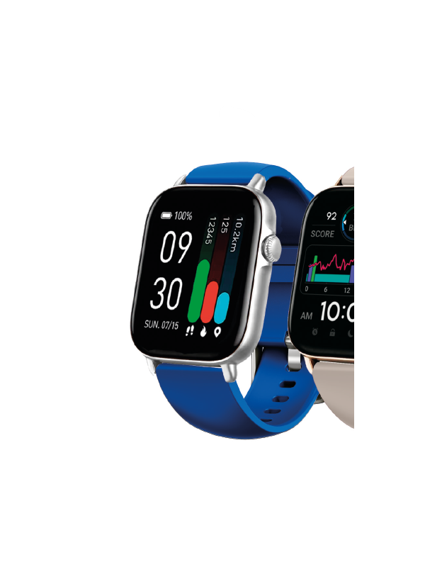 Orologio Smartwatch Unisex Smarty 2.0 SW035M04A Cassa Silver e Cinturino Silicone Blu