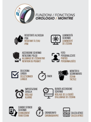 copy of Orologio Smartwatch Unisex Smarty 2.0 SW028H01 Cassa Acciaio Cinturino Silicone Nero