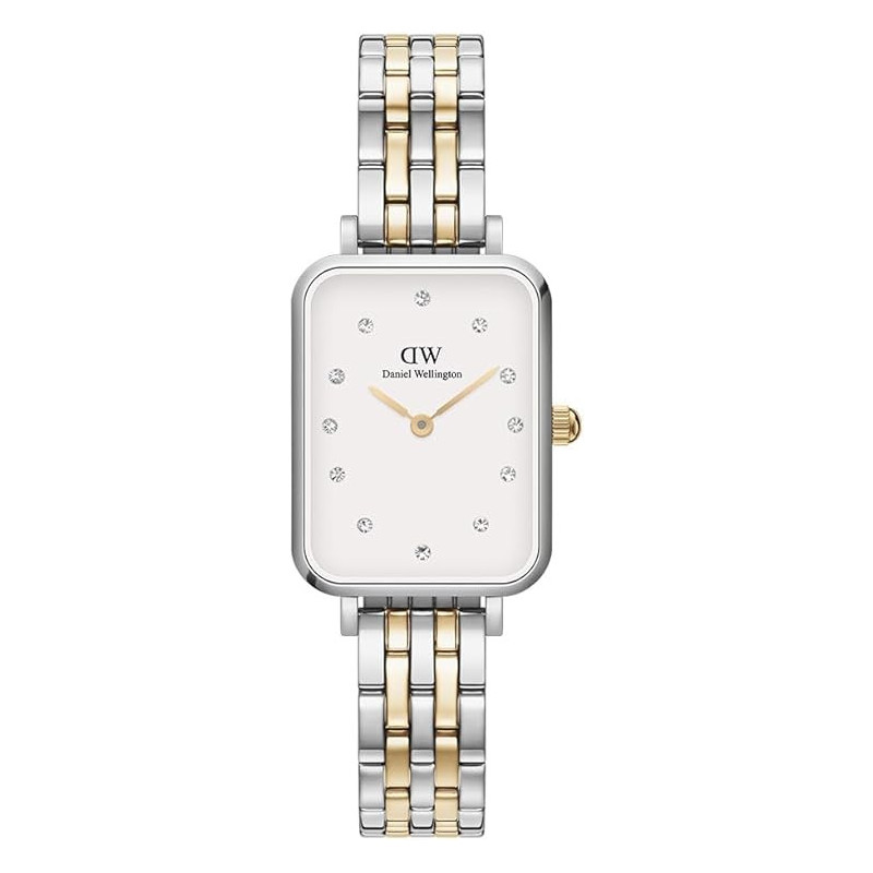 Orologio Donna Daniel Wellington Quadro lumine DW00100625 Acciaio Silver e Oro Orologio Donna Daniel Wellington Quadro lumine DW00100625 Acciaio Silver e Oro