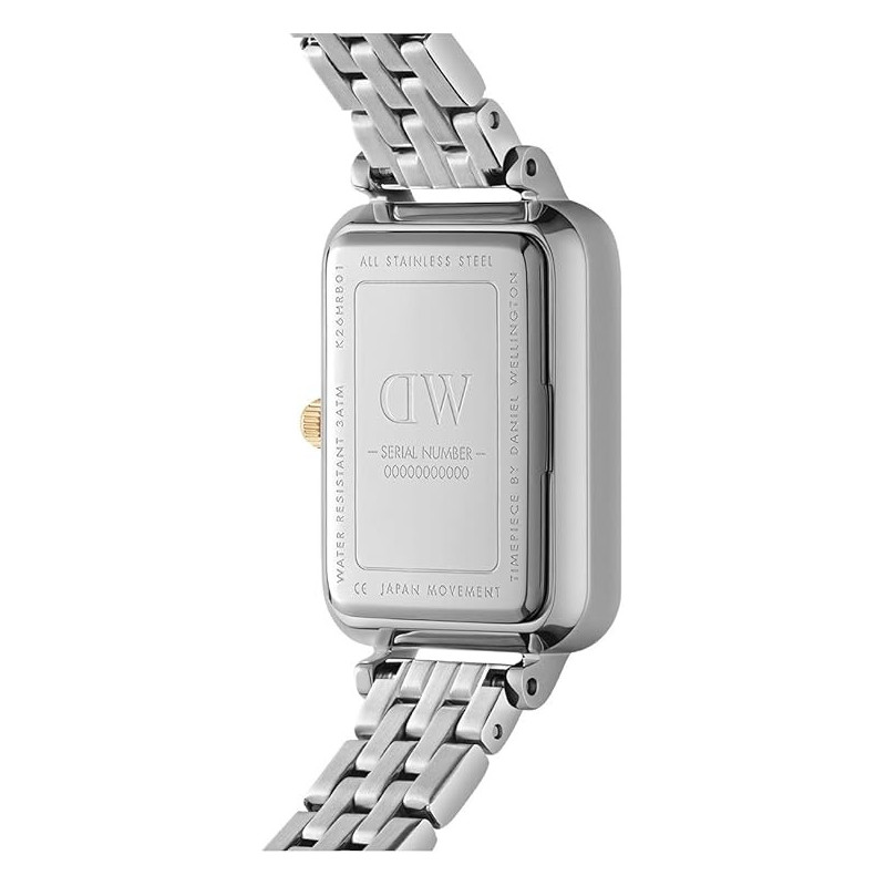 Orologio Donna Daniel Wellington Quadro lumine DW00100625 Acciaio Silver e Oro