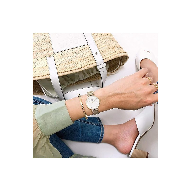 Orologio Donna Daniel Wellington Classic petite Evergold 28 mm DW00100350 in Acciaio Oro