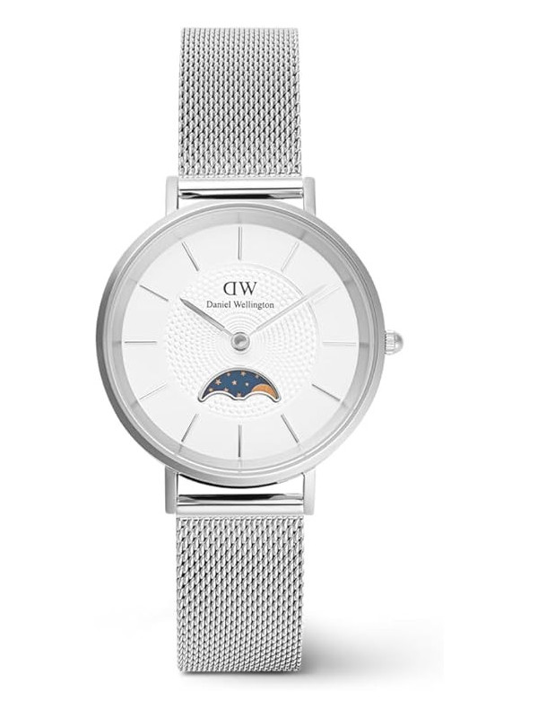 Orologio Donna Daniel Wellington Petite Lune 32mm Acciaio Silver