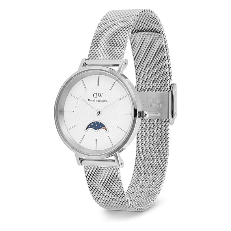 Orologio Donna Daniel Wellington Petite Lune 32mm Acciaio Silver