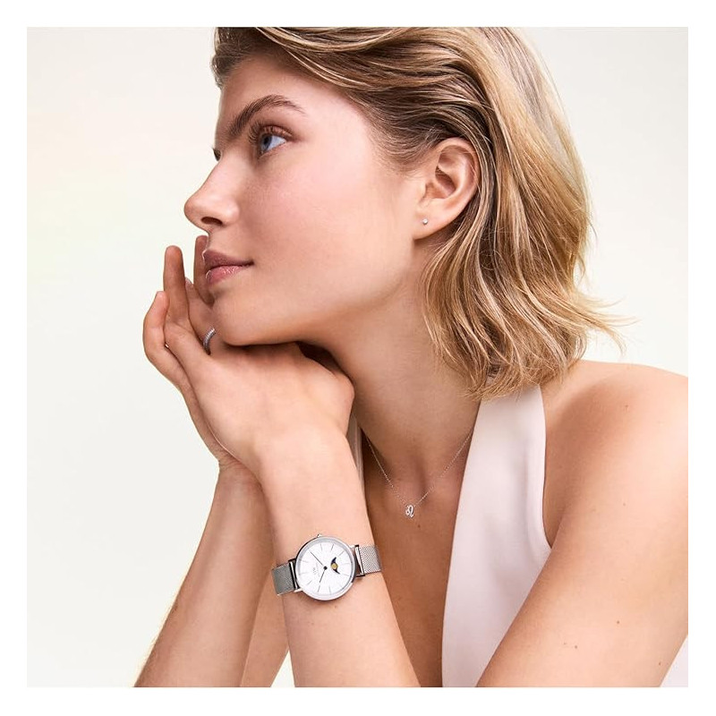 Orologio Donna Daniel Wellington Petite Lune 32mm Acciaio Silver