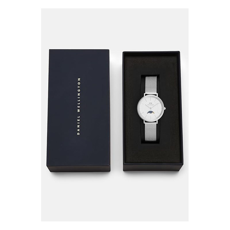 Orologio Donna Daniel Wellington Petite Lune 32mm Acciaio Silver