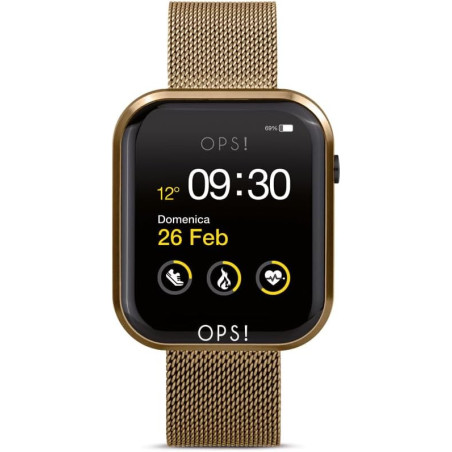 Orologio Unisex Smartwatch Ops Objects OPSSW-16 in Acciaio Oro Giallo