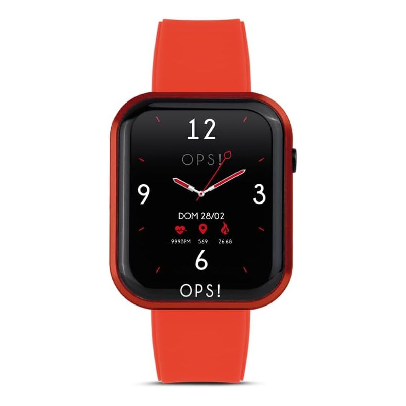 Orologio Smartwatch Ops Objects Call unisex OPSSW-14 Silicone Rosso Orologio Smartwatch Ops Objects Call unisex OPSSW-14 Silicone Rosso