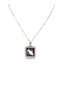 Collana Donna in Argento 925% con Ciondolo Segno Zodiacale Acquario Cammeo