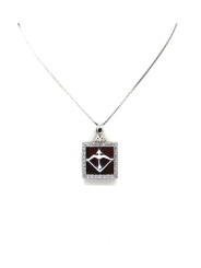 Collana Donna in Argento 925% con Ciondolo Segno Zodiacale Sagittario Cammeo