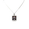 Collana Donna in Argento 925% con Ciondolo Segno Zodiacale Sagittario Cammeo con Conchiglia Sarda