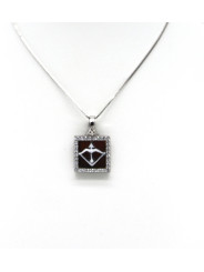 Collana Donna in Argento 925% con Ciondolo Segno Zodiacale Sagittario Cammeo