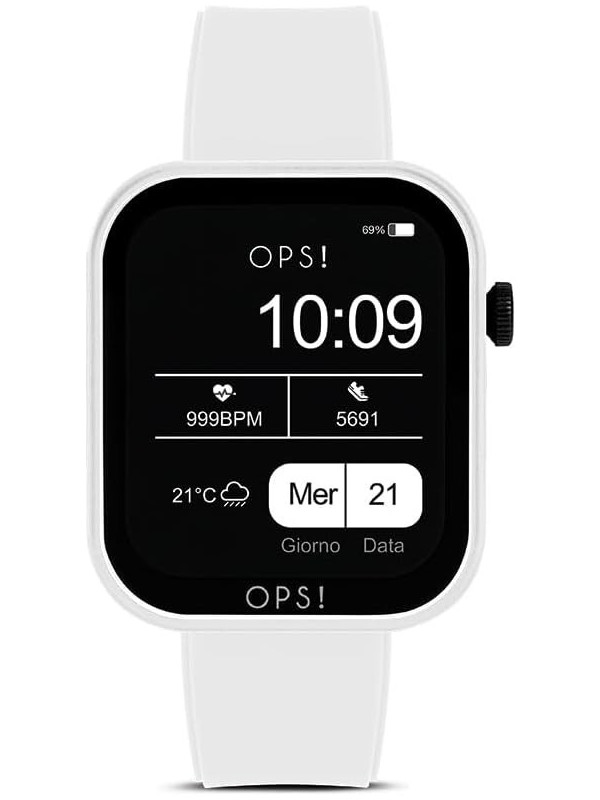 Orologio Smarwatch Donna Ops Objects Active Call ‎OPSSW-26 in Silicone Bianco