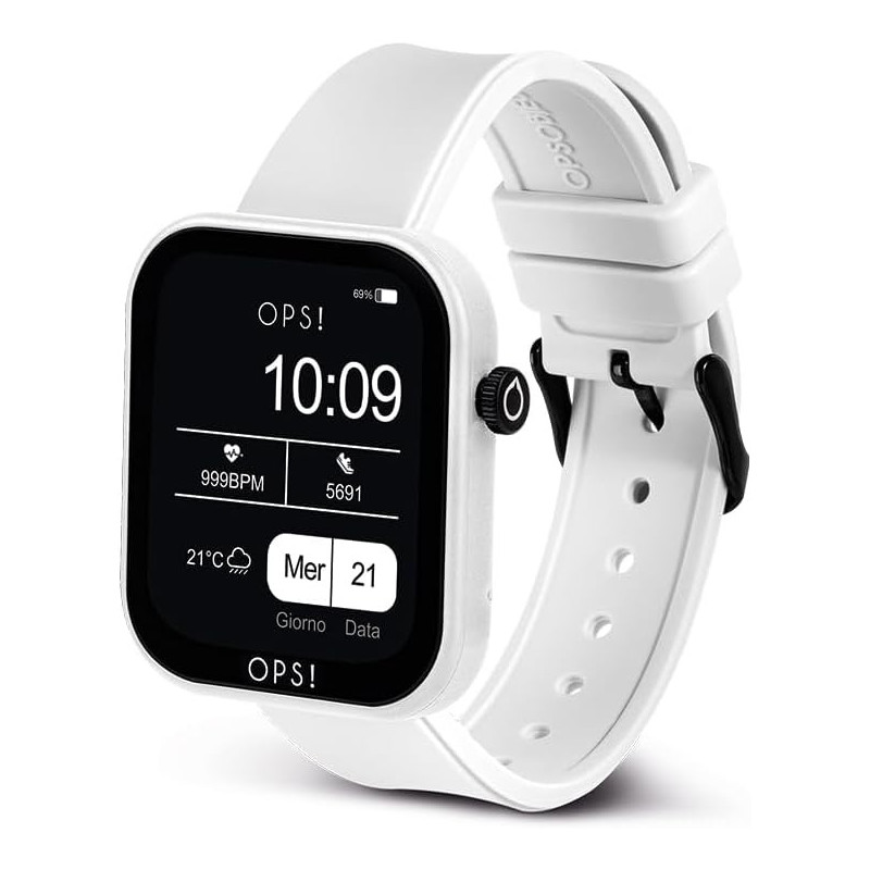 Orologio Smarwatch Donna Ops Objects Active Call ‎OPSSW-26 in Silicone Bianco