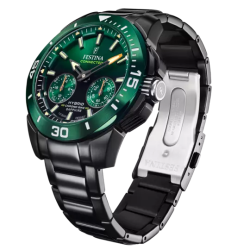 Orologio Cronografo Uomo Festina Connected F20646/1 in Acciaio Verde e Nero