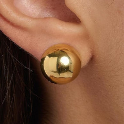 Brosway Orecchini Donna PERFECT - Cerchio In Acciaio Con Finitura Oro 14K - BPC31