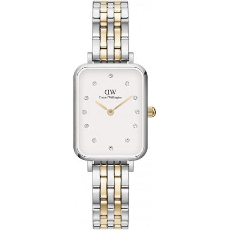 Orologio Donna Daniel Wellington Quadro lumine DW00100625 Acciaio Silver e Oro