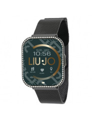 Orologio Smartwatch Unisex Liujo SWLJ098 in Acciaio Pvd Nero Cinturino Maglia Milano