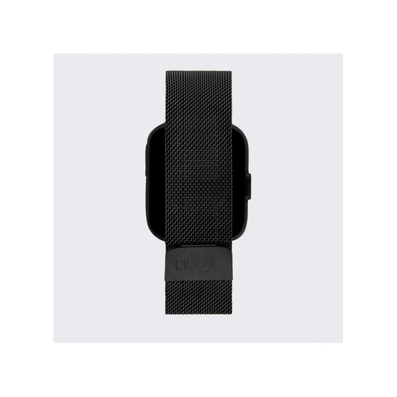 Orologio Smartwatch Unisex Liujo SWLJ098 in Acciaio Pvd Nero Cinturino Maglia Milano