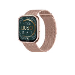 Orologio Smartwatch Unisex Liujo SWLJ100 in Acciaio Pvd Oro Rosa Cinturino Maglia Milano