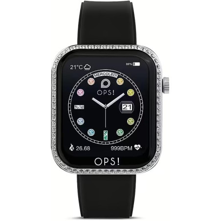 Orologio Smartwatch Donna Opssw-40 Diamonds Ops Call Cintuirno in Silicone Nero